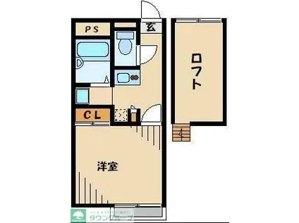 レオパレスアロージョ(1K/2階)の間取り写真