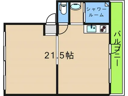 南港厚生年金共同4号館(ワンルーム/3階)の間取り写真