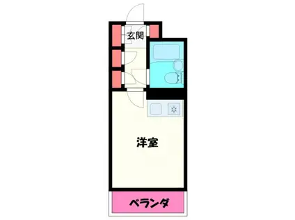 クリオ西八王子壱番館(ワンルーム/2階)の間取り写真
