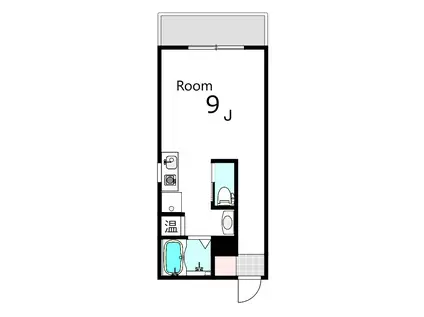 タックマンション (ワンルーム/6階)の間取り写真