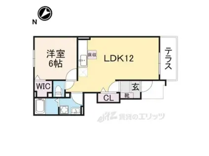 プリムローズ(1LDK/1階)の間取り写真