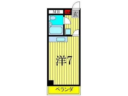 新松戸NCAマンション(ワンルーム/4階)の間取り写真