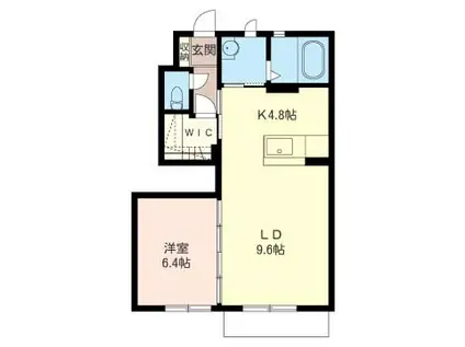  PENSEEIII(1LDK/1階)の間取り写真