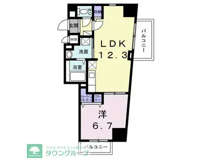 シエスタ キー(1LDK/8階)の間取り写真