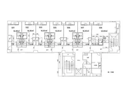 アパルト新古町(ワンルーム/5階)の間取り写真