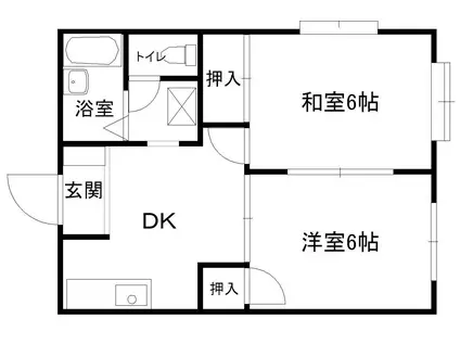 メゾンOKAZAKI(2DK/1階)の間取り写真