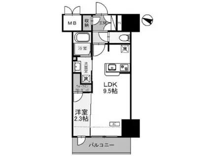 グラン・ルポ高崎(1LDK/6階)の間取り写真