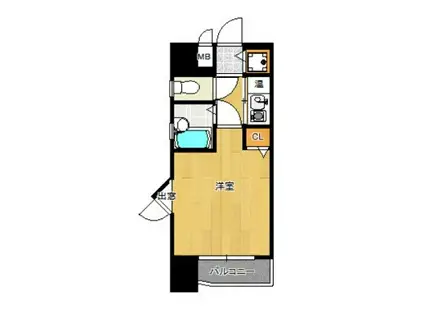 ピュアドーム天神アクロス(1K/10階)の間取り写真