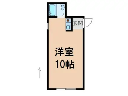城北ハイツ(ワンルーム/3階)の間取り写真