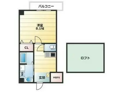 エヌエムスワサントオンズノース(1K/4階)の間取り写真