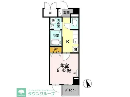 コンフォールさくら(1K/3階)の間取り写真