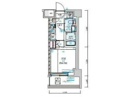 GENOVIA原木中山IISKYGARDEN(1K/3階)の間取り写真