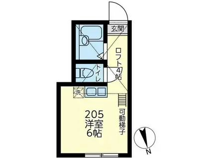ユナイト保土ヶ谷ロスアンデス(ワンルーム/2階)の間取り写真