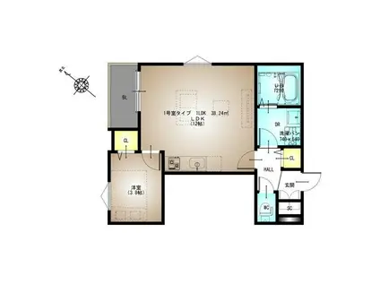 REGALEST吹田駅前(1LDK/1階)の間取り写真