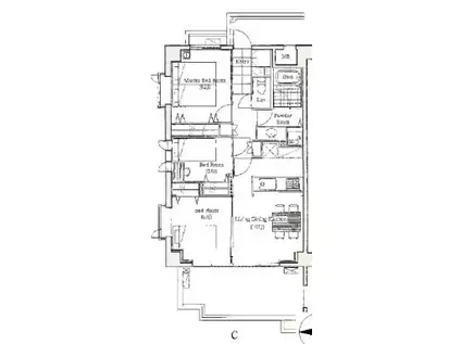 LANAITOWN RANAISSANCE ORCHID ノースE(3LDK/2階)の間取り写真