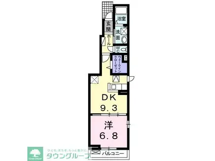 ブリッサ(1LDK/1階)の間取り写真