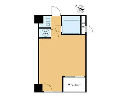 スターコート日本橋(1K/6階)の間取り写真