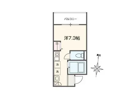 メルラス 座間(ワンルーム/2階)の間取り写真