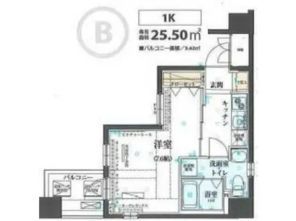 リヴシティ両国壱番館(1K/10階)の間取り写真