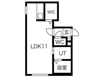 HOPE南7条 ホープ(1LDK/2階)の間取り写真
