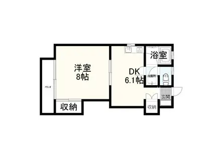 メゾンマルダイ(1DK/2階)の間取り写真