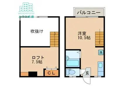 フォーレスト山王(ワンルーム/2階)の間取り写真