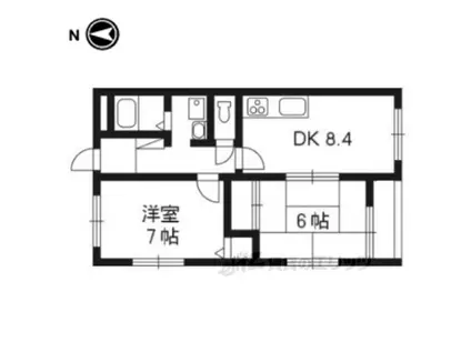 スラージュマンⅠ(2LDK/1階)の間取り写真