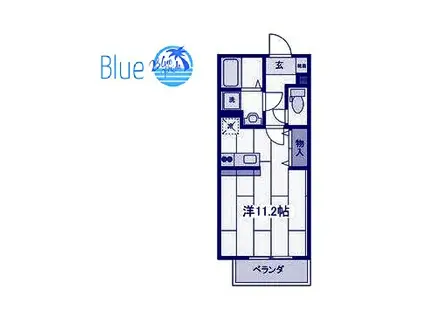 LANAI INAMURA(ワンルーム/3階)の間取り写真