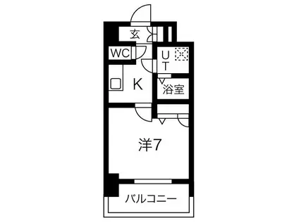 エスリード大須観音プリモ(1K/5階)の間取り写真