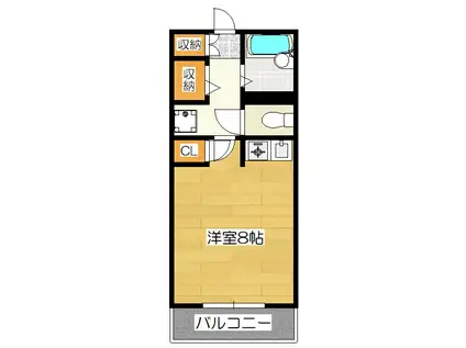 コルテライム(ワンルーム/1階)の間取り写真