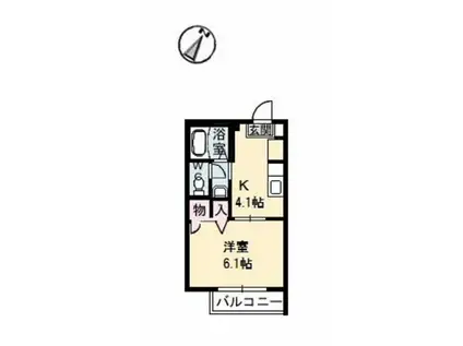 シャーメゾン和(1K/2階)の間取り写真