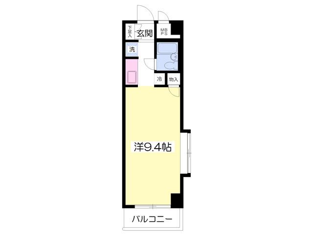 ライフピアー(1K/3階)の間取り写真
