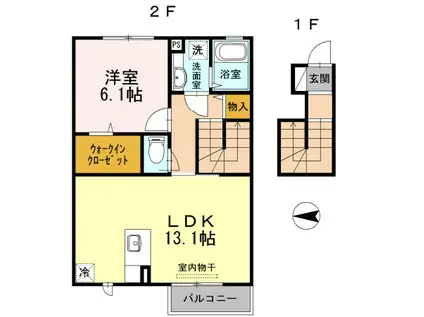 マグノリア明大前(1LDK/2階)の間取り写真