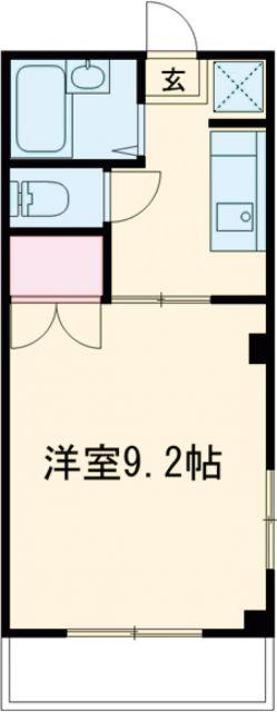 エリーナ新屋敷(1K/3階)の間取り写真