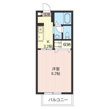 マストライフおもちゃのまち B(1K/1階)の間取り写真