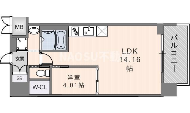 プレジオ永和ASIAN(1LDK/7階)の間取り写真