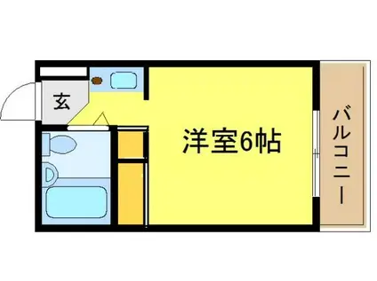 エクラ東住吉(ワンルーム/4階)の間取り写真