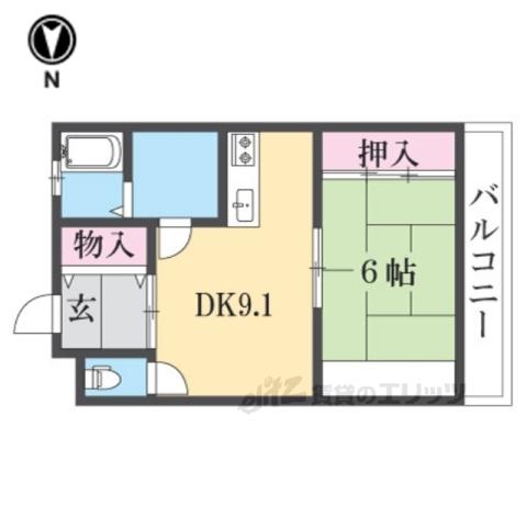 アートマンション(1LDK/3階)の間取り写真
