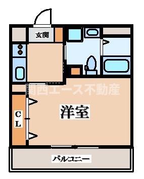 RITZSQUARESTREAMI(1K/2階)の間取り写真