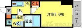 SERENITE江坂四番館(1K/4階)の間取り写真