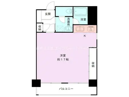 ロンドベル万代(ワンルーム/7階)の間取り写真