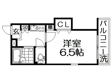 BRANS CROSS(1K/1階)の間取り写真