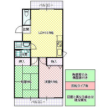 昭和コーポひたちなか(2LDK/2階)の間取り写真