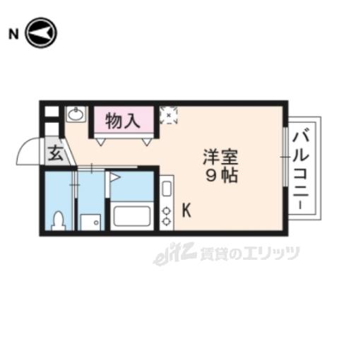 ショコラハウス(ワンルーム/2階)の間取り写真