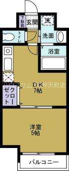 コスモプレミアムベイ大阪(1DK/4階)の間取り写真