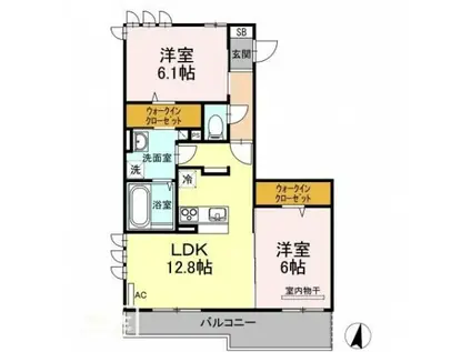 BONHEURAVOUS(2LDK/3階)の間取り写真