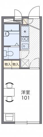 レオパレスKSABIKO(1K/1階)の間取り写真