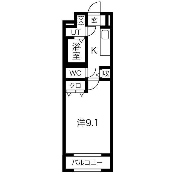 ルミライズ(1K/3階)の間取り写真