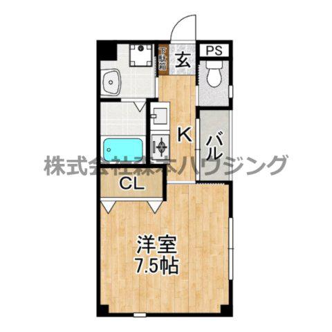 エスケーコーポラス(1K/2階)の間取り写真