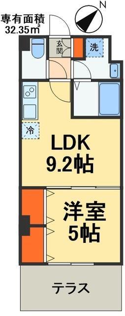 金太郎ヒルズ215(1LDK/1階)の間取り写真